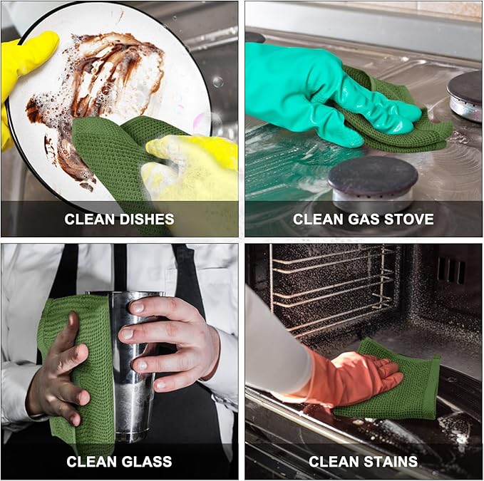 Nialnant 6 Pcs Kitchen Hand Towels, 100% Cotton Dish Towels for Washing Dishes, Super Soft and Absorbent Tea Towel-13 x 28 in