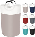 BlissTotes 75L Laundry Basket, Freestanding Laundry Hamper, Collapsible Dirty Clothes Hamper, Waterproof Fabric with Foam Protected Aluminum Handles for College, Dorm, Family (Brown)