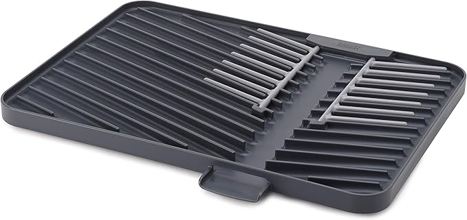 Joseph Joseph Flip-Up Drain Board with Foldable Dish Rack, One-size, Gray