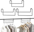 Space Saving Hangers for Clothes: 3 Pack 12 inch Magic Hanger Closet Organizer Metal Heavy Duty Hangers for Shirt Coat Pants Skirt Sorting Storage - Black
