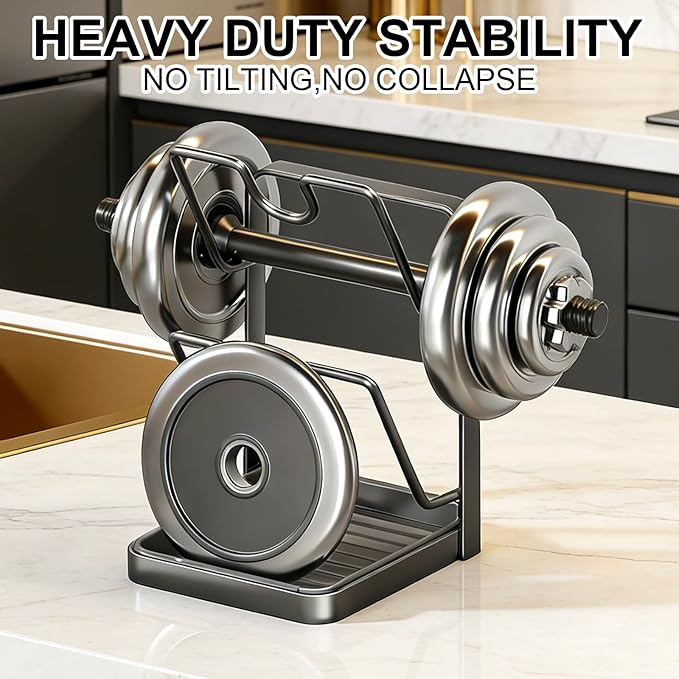 2026 Kitchen Pot Lid Storage Rack,Double-Layer Pot Lid Holder With Tray,Multifunctional Kitchen Pot Lid Organizer for Countertop