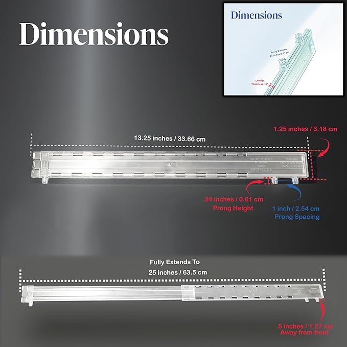 STORE FIXTURES DIRECT Adjustable Gondola Shelf Dividers - Retracting Item Organizer for Shelves 14" to 22" D - 50 Pack