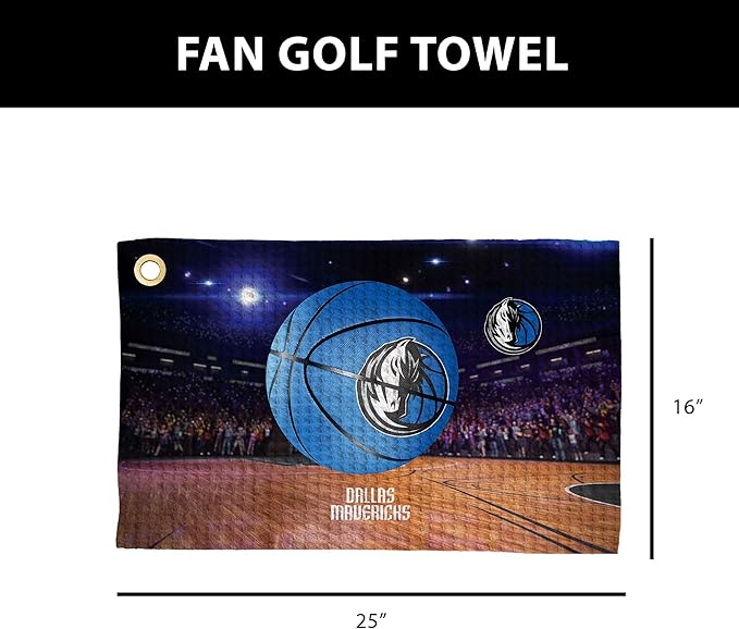 Northwest NBA Golf Towel – Official Licensed Microfiber Waffle Fabric, Absorbent 16x25 in Club Cleaning Accessory