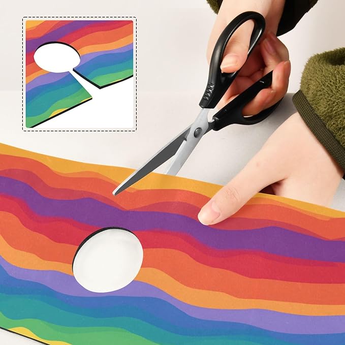 Wavy Rainbow Color Stripes Kitchen Sink Splash Guard Sink Faucet Mat Faucet Handle Drip Catcher Drain Mats for Kitchen Bathroom Countertop Absorbent Dish Drying Pad 2Pack 30x5.4IN