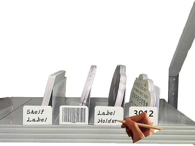 20 Pcs 30 * 12CM UP 1MM Closet Organization with PVC White Shelf Dividers - Closet Shelf Organizer for Clothes, Towels,Sweaters,Purses,and Books - Shelf Separators,Label Sticker,Label Holder