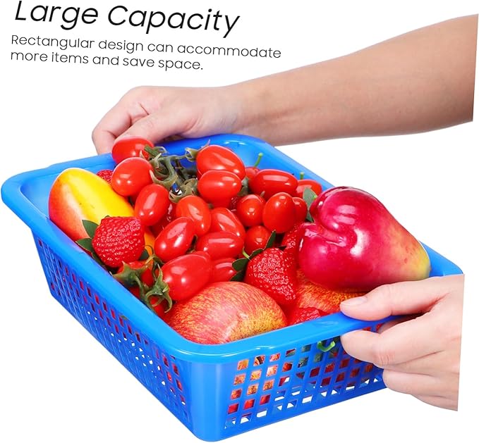 Rectangular Drain Storage Basket 10.82X8.03X3.14In Kitchen Sink Organizer with Drainage Holes Multi-Function Household Fruit and Vegetable Storage for Office Warehouse