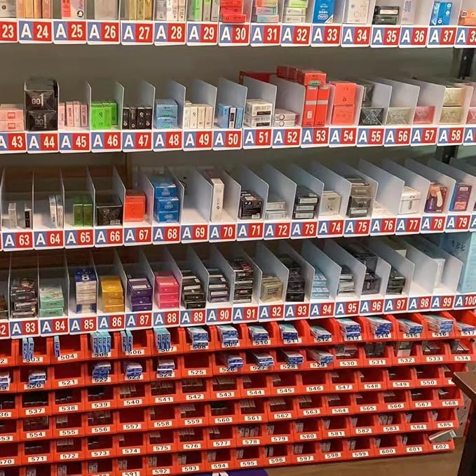 50 Pcs 30 * 12CM 1MM Shelf Dividers Shelf Label Sticker Holder Use for Medical Grade Drug/Pill/Pharmacy Dispensing Ziplock Medicine Bag for Hospital