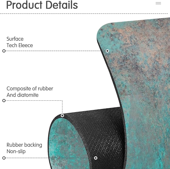 Kitchen Sink Splash Guard 1 PC 14.7 Inch Sink Faucet Mat Splash Guard for Bathroom Countertop Water Absorbent Foldable Cuttable Soft Washable Teal Grey