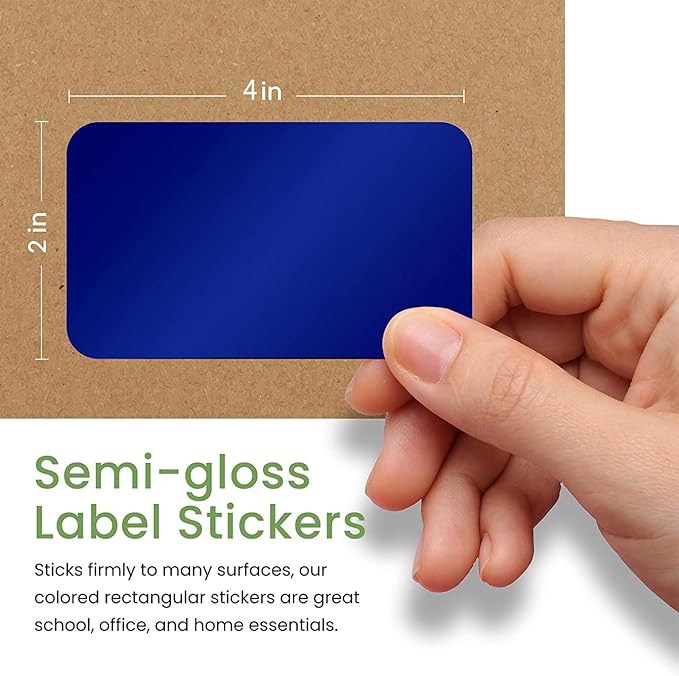 4" x 2" Blank Stickers to Write On Name Tags Color-Coding Labels for Moving, and Storage Boxes, 324 Labels (Pastel Yellow) by Royal Green