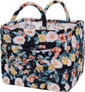 Boho Fabric Storage Basket, Large Capacity Laundry Basket, 12.2'' x 10.23'' x 10.23'' Collapsible Laundry Hamper with Easy Carry Handles (A Multi-Color 4, L)
