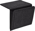 PATIKIL 11in Bedside Caddy, Bed Caddy Bedside Organizer Hanging 5 Pocket Soft Felt Bed Pockets Bedside Storage Organizer Remote Control Holder for Bedroom Phones Glasses, Grey