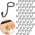 Sumnacon 30 Pcs Gold Metal Connector Hooks for Clothes Hangers - Mini Cascading Extender for Velvet Wooden Hangers, Hat, Bag - Black