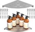 2 Pack Corner Shower Shelves Load Capacity 40 lbs 304 Stainless Steel Shower Corner Shelf Will not Rust 8in Shower Shelf for Inside Shower Brushed Nickel Drilling Installation