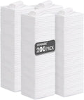 Shop Towel Rag, 200 Pack Reusable Rags Bulk Microfiber Cleaning Cloth Lint Free Towels for Car Kitchen Automotive Bar Mechanic Restaurant Garage, 11.5"x 11.5", White