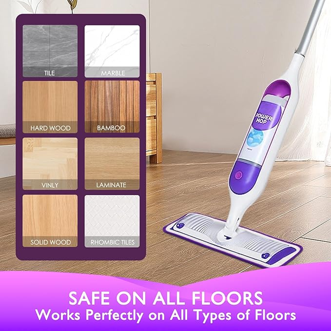 Reusable Power Mop Pads Compatible with Swiffer PowerMop Mop - Swifter Power Mop Pads Refills - Washable Microfiber Pads for Multi-Surface Floor Cleaning, 3 Pack