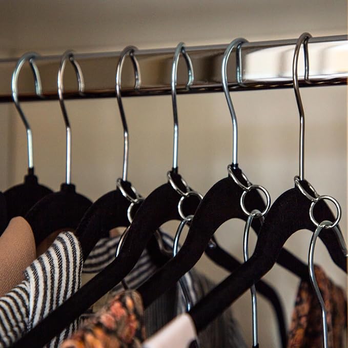 Three by Three Seattle Cliffhanger™ Hanger Connectors: Space-Saving Wardrobe Solution, 3 Pack (12 Links)