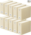 SpaceAid 10 Pack Bed Sheet Organizers and Storage, Foldable Sheet Organizer for Linen Closet, Sheets Set Folder Keeper with Window XL (Queen & King Size) Organizing Bedding Container, Beige