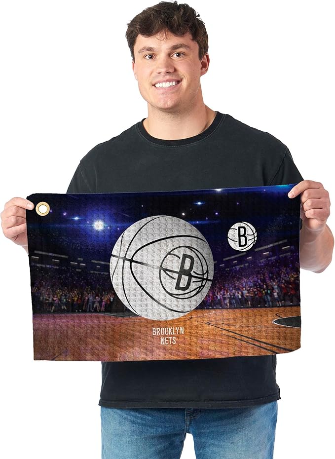 Northwest NBA Golf Towel – Official Licensed Microfiber Waffle Fabric, Absorbent 16x25 in Club Cleaning Accessory