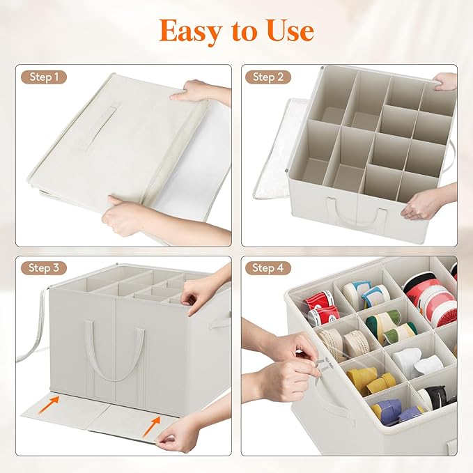 Lifewit Shoe Storage Organizer for Closet, Fabric Large Shoe Box Storage Containers with Clear Cover, Foldable Bins for Boots Heels Sneakers Fits 36-48 Pairs (Each 12-16 Pairs) 3 Pack White