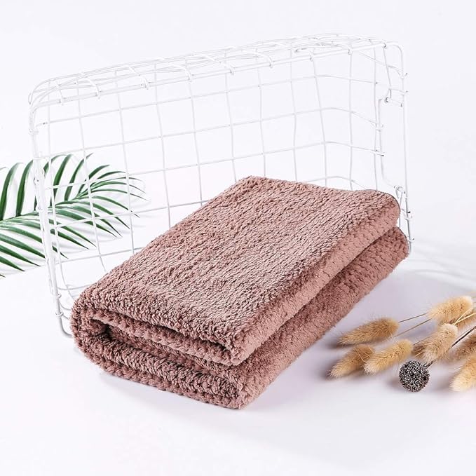 Microfiber Hair Towel Quick Dry Hair Towel Hair Drying Towels Suitable for All Kinds of Hair Ultra Absorbent Long and Thick Hair 19X39inch Dark Brown (1pcs)
