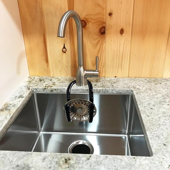 2 Pack Hanging Rustproof Sink Caddy & Sponge Holder, Adjustable Kitchen Dish wand Sink Caddy Organizer for Sponge, Dish brush, Scrubber -Easy to clean and dry - No brush,No sponges