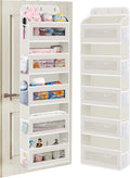 Over The Door Organizer, 5 Shelves Closet Door Hanging Organizer with 10 Mesh Pockets, Nursery Closet Organizer, Baby Essentials, Dorm Room Essentials for Girls