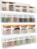 12 inch Spice Rack Wall Mounted,4 Pack Spice Organizer Shelf for Stove Cabinet Pantry Door, Adhesive or Screw Hanging Wall Spice Shelf Storage Holder in Kitchen and RV - Frost Color