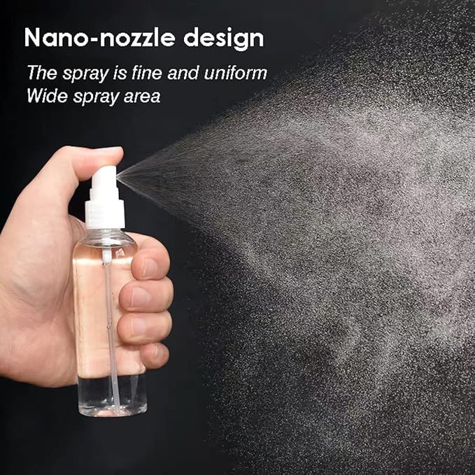 ZEJIA 3 Pack Small Spray Bottle, 2.7oz/80ml Travel Spray Bottle, Empty Fine Mist Spray Bottles, Refillable Mini Spray Bottles with Labels