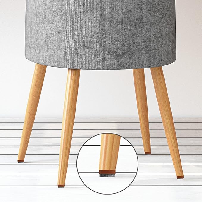 ALIMITOPIA 40pcs Screw-on Furniture Felt Pad Chair Glide Slider Hardwood Floor Protector for Wooden Leg Feet of Chair Table Furniture(Φ24mm or 0.95";Brown)