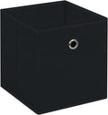 Fabric Cubes Storage Containers ,11 Inch Cloth Storage Cube Foldable Storage Bins Cubes Organizer Baskets with Handles for Shelf,Closet,Nursery,Set of 1,(Black)