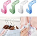 Space Saving Hanger Hooks, 50pcs, Polypropylene, 5KG Max Capacity, White Closet Hangers for Clothes (50PCS)