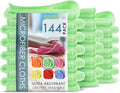 Hearth & Harbor Microfiber Cleaning Cloth, Microfiber Towels for Cars 144 Pack Washcloths, Green Cleaning Rags, Reusable Microfiber Towel, Microfiber Cloth Rags for Cleaning, Lint Free Cloth