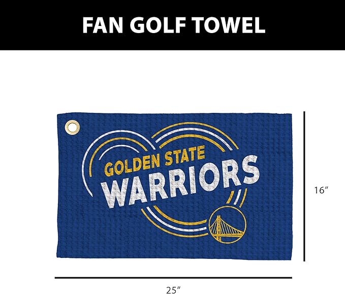 Northwest NBA Golf Towel – Official Licensed Microfiber Waffle Fabric, Absorbent 16x25 in Club Cleaning Accessory