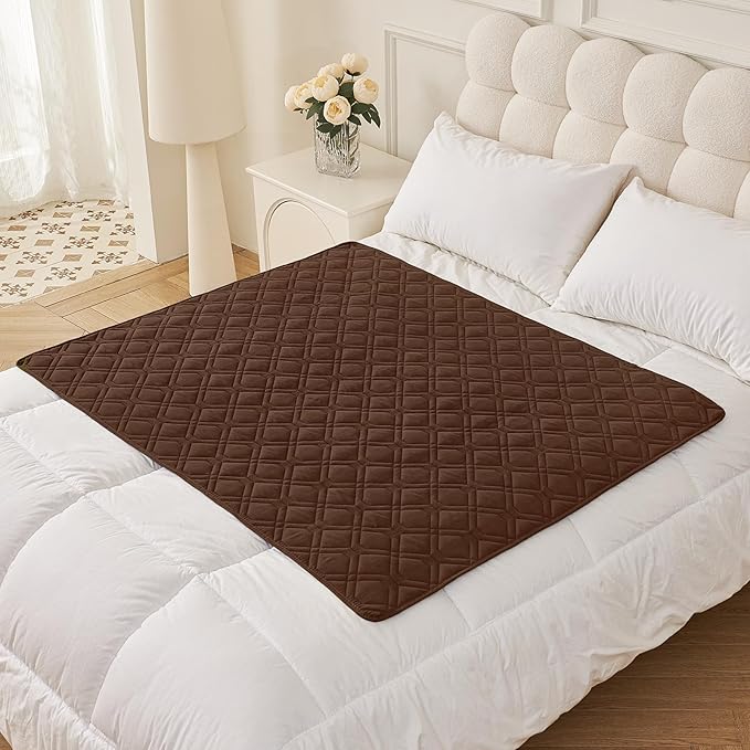 Smiry Reversible Waterproof Couch Covers for Sofa, Washable Dogs Pet Couch Covers for 3 Cushion Sofa Pet Friendly, Water Resistant Furniture Protector Slipcover, Geometric (40"x50", Brown/Chocolate)
