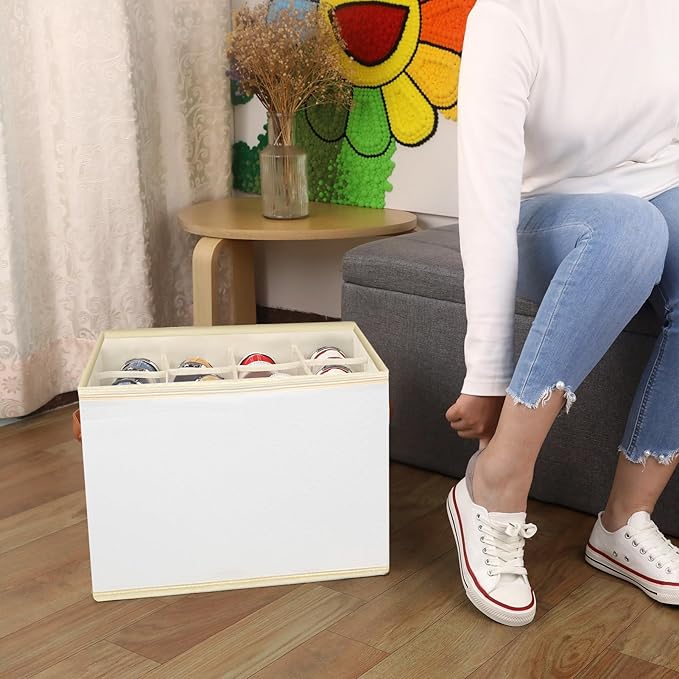 3 Pack Shoe Storage Box Organizer for Closet - 36 Cell Space Saver Shoes Containers Bin with Clear Lids Stackable, Can Fit Ottoman, Foldable Shoe Rack Cabinet Cubby for Wardrobe