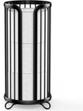 Bunoxea Toilet Paper Holder Stand, Freestanding Toilet Tissue Organizer, Minimalistic Storage Solution, Reserve Mega Rolls-Modern Black