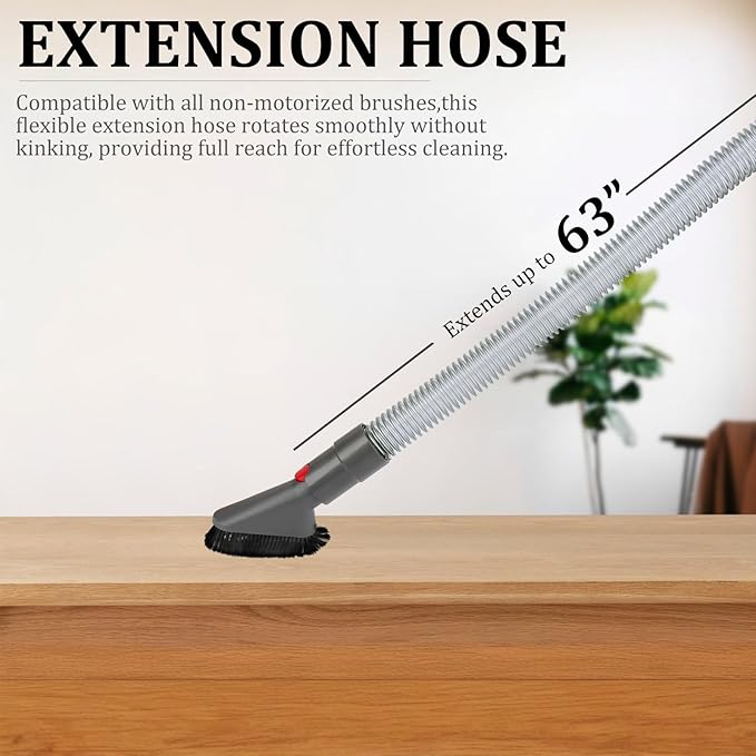 Flexible Extension Hose Attachment Compatible with Dyson V15 V15s Gen5 V12 V11 V10 V9 V8 V7 Vacuum Cleaner Accessories Tool Replacement Parts