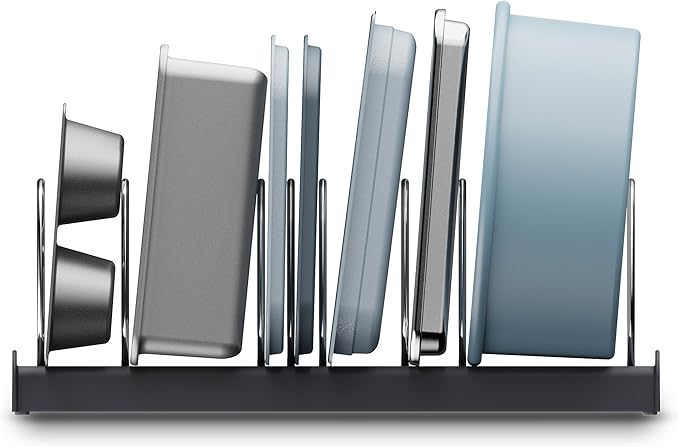 Joseph Joseph DrawerStore Cookware Organizer, Baking Tray Rack, Space Saving Storage for Pans, Lids, Cutting Boards