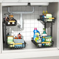 Under Sink Organizers,5 Adjustable Height，Metal Pull Out Under Sink Organizers and Storage Shelves with Sliding Drawer, Black, 2 Pack（Hight 13.6″-16.9″）