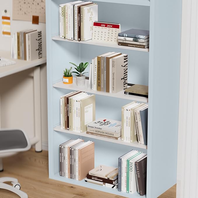 SANNO Adjustable Closet Organizer Shelf, 17-31" Tension Shelf with Heavy-Duty Adhesive - 2 Pack DIY Expandable Shelf Dividers for Cabinet, Pantry, Wardrobe, Kitchen