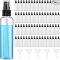 Layhit 100 Pcs Small Spray Bottles 4 Oz/120ml Clear Plastic Spray with 5 Pcs Small Funnels Mini Empty Fine Mist Bottles for Essential Oils Travel Perfumes