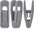 Grey Velvet Hangers Clips 50 PCS, Non-Slip Velvet Skirt Hanger Clips for Velvet Hangers, Strong Finger Clips Perfect for Kids Velvet Hangers Skirt Pant Clothes Gray Velvet Hangers