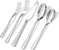 Silverware Set, 18/10 Stainless Steel 40 PieceFlatware Set for 8, Utensil Sets DishwasherSafe, Rust-Resistant, Modern Cutlery Set forHome, Wedding, Restaurant