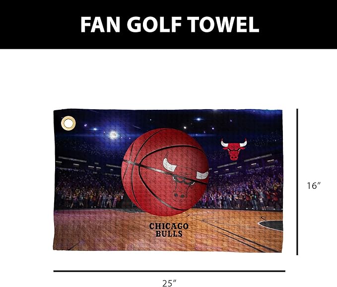 Northwest NBA Golf Towel – Official Licensed Microfiber Waffle Fabric, Absorbent 16x25 in Club Cleaning Accessory