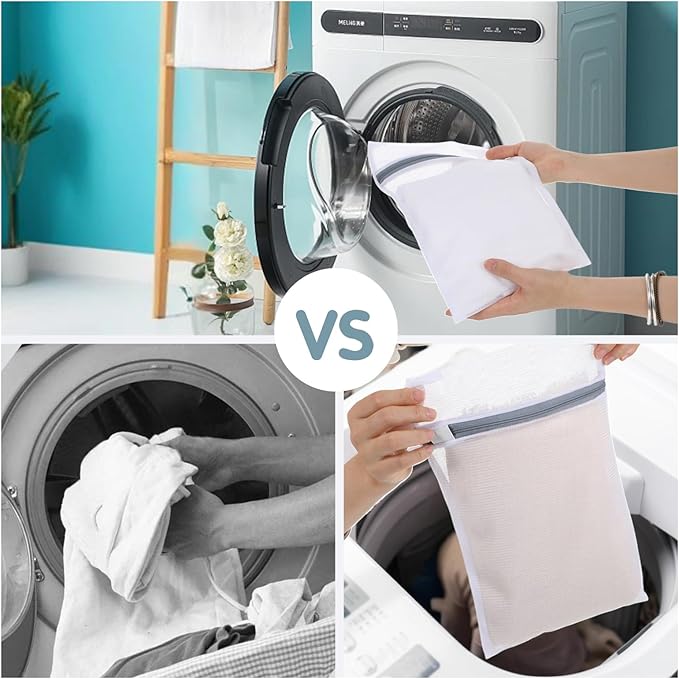 4Pcs Mesh Laundry Bags for Delicates, Mini Durable Lingerie Bags for Washing Delicates Machine for Underwear, Socks, Baby Clothes, Travel Organiser, Dirty Garment