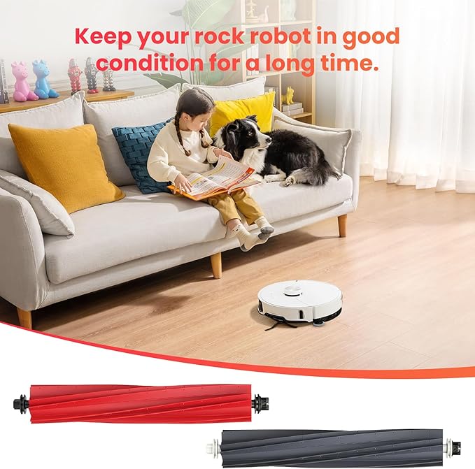 1 Set Main Brush Replacement for Roborock S8/ S8+/ S8 Pro Ultra/ S8 MaxV Ultra/ S8 Max Ultra/ Q5 Pro/ Q5 Pro+/ Q5 Max+/ Q8 Max/ Q8 Max+/ Qrevo Master/Qrevo Slim Vacuum Roller Brush Parts