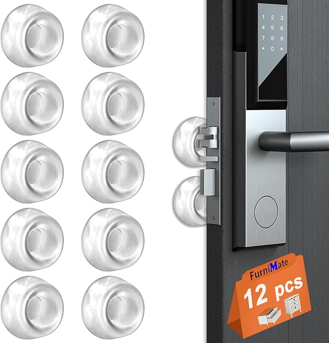 Wall Protectors from Door Knobs 12PCS, Door Knob Wall Protector, Door Stoppers for Wall, Door Stoppers Wall Protector, Door Handle Stopper
