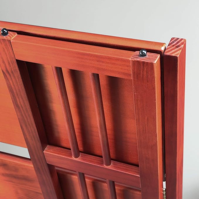 Casual Home 3-Shelf Folding Stackable Bookcase (27.5" Wide)-Mahagony