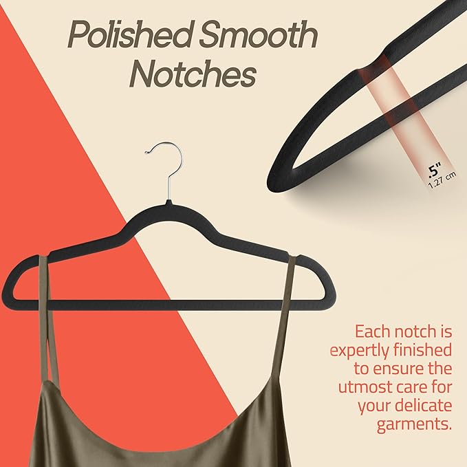 Black Velvet Hangers 80 Pack – 360° Swivel Hook, Non-Slip and Space Saving Hangers, Heavy-Duty 11 lbs Weight Capacity - Smooth Velvet Finish for Crease-Free Clothes and Effortless Closet Organization