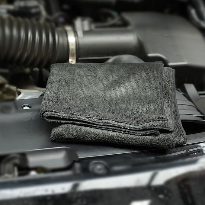 SPTA Car Microfiber Towels, Sport & Workout Towel - Gym, Exercise, Fitness, Spa, Ultra Soft, Super Absorbent, Fast Drying Premium Microfiber, 320gsm, 16in x 27in, Midnight (3-Pack)-MT036